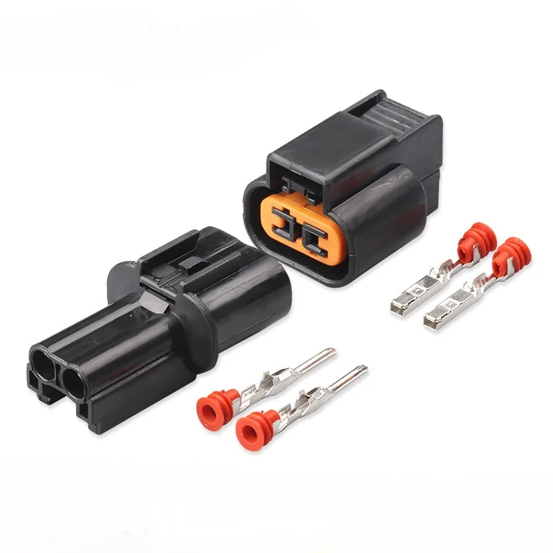 100 sets kit KUM 2 pin way male female black Sensor Fog Lamp auto connector for  Souast PB621-02020 PB625-02027