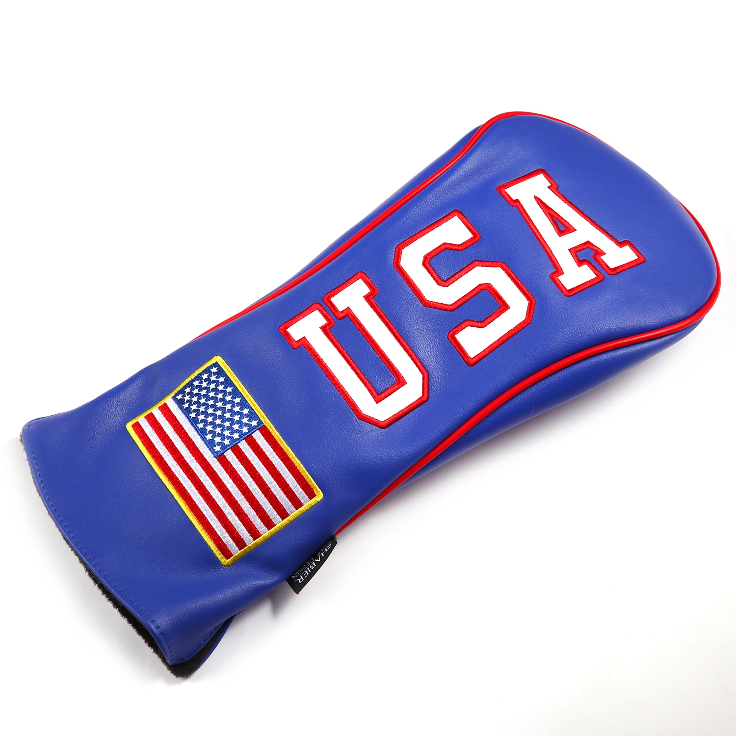 Golf Headcovers USA Stars and Stripes White Vintage Retro Patriotic Driver Fairway Hybird Wood Cover