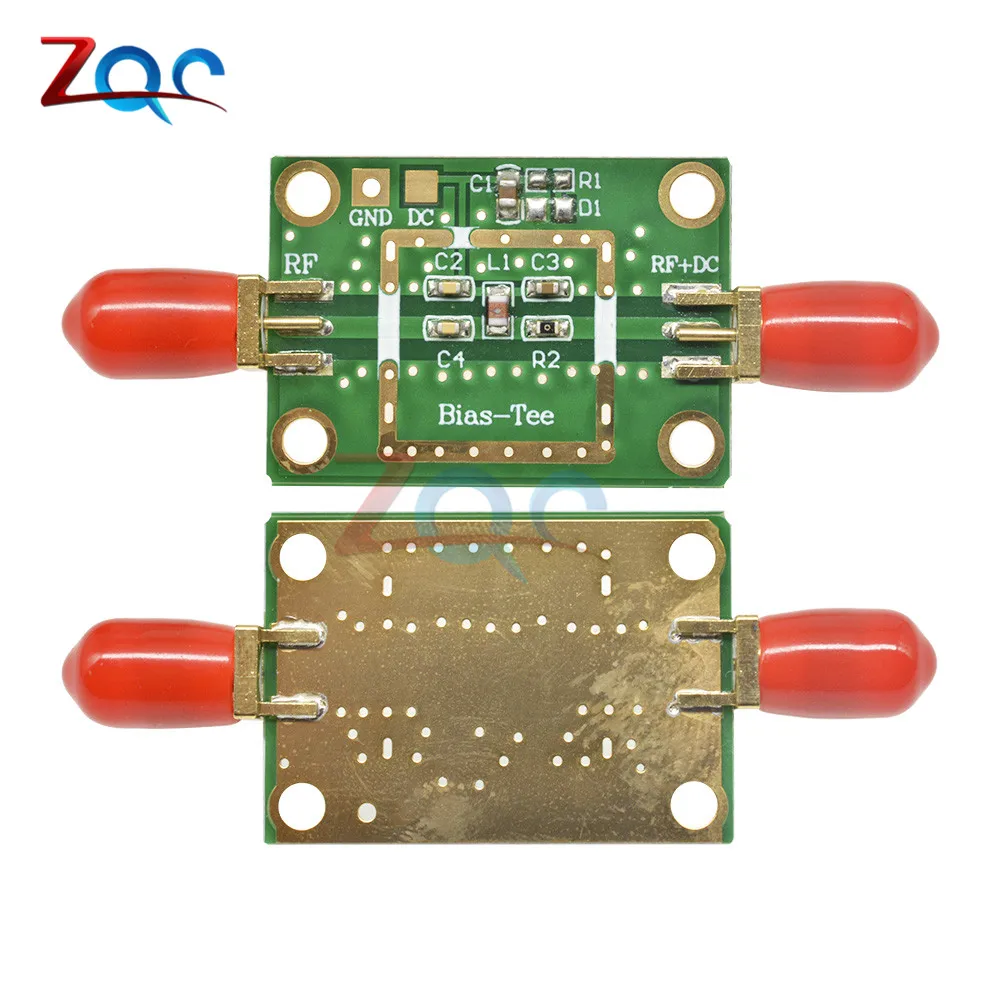 Bias Tee Wideband Frequency 10MHz -6GHz RF DC blocker for HAM radio RTL SDR LNA Low Noise Ham Radio Amplifier 10-6000 MHz