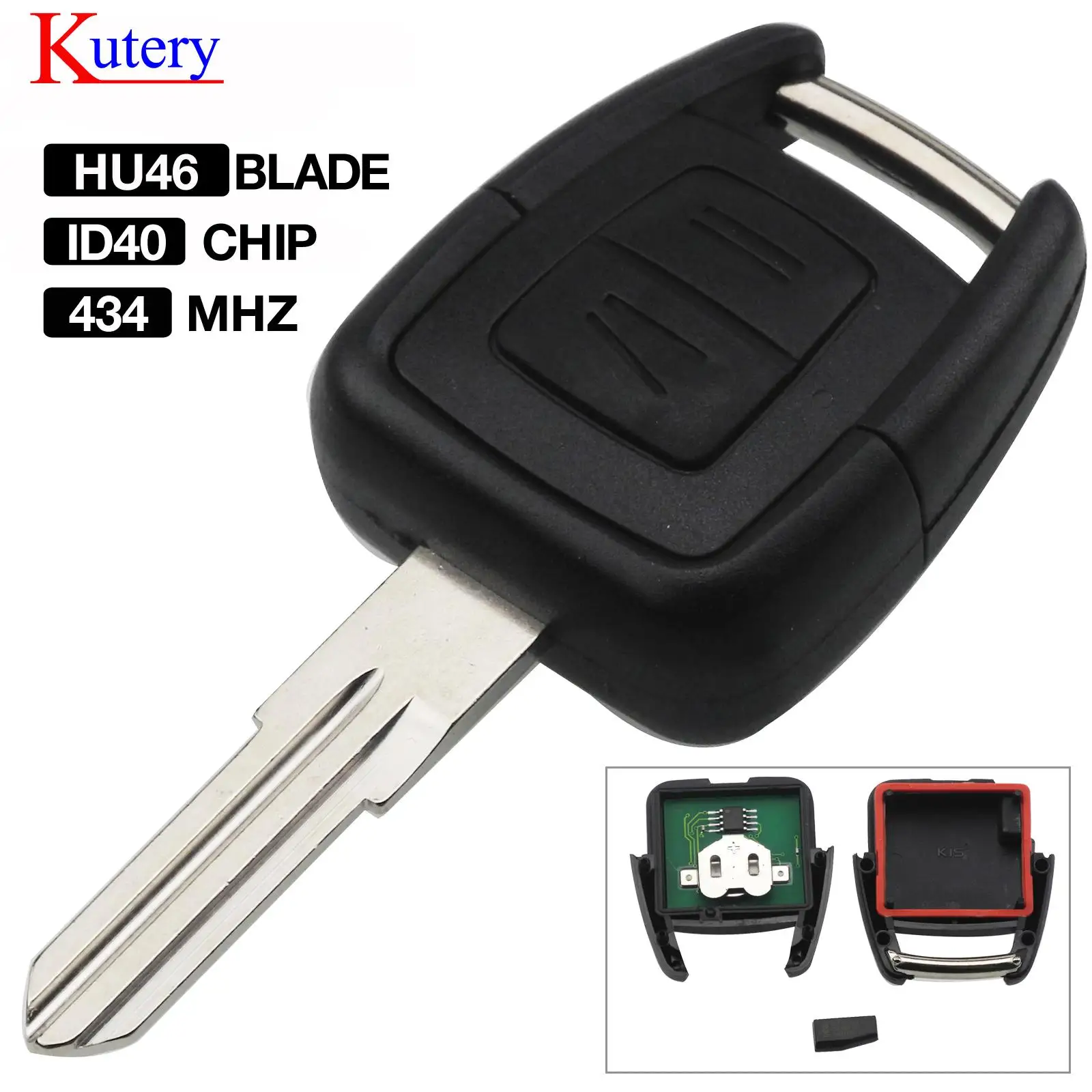 Jingyuqin 2 BTN 433Mhz ID40 Chip klucz zdalny do Opel Vauxhall Vectra Zafira OP1 24424723 z HU43 HU100 YM28 HU46 pusty klucz