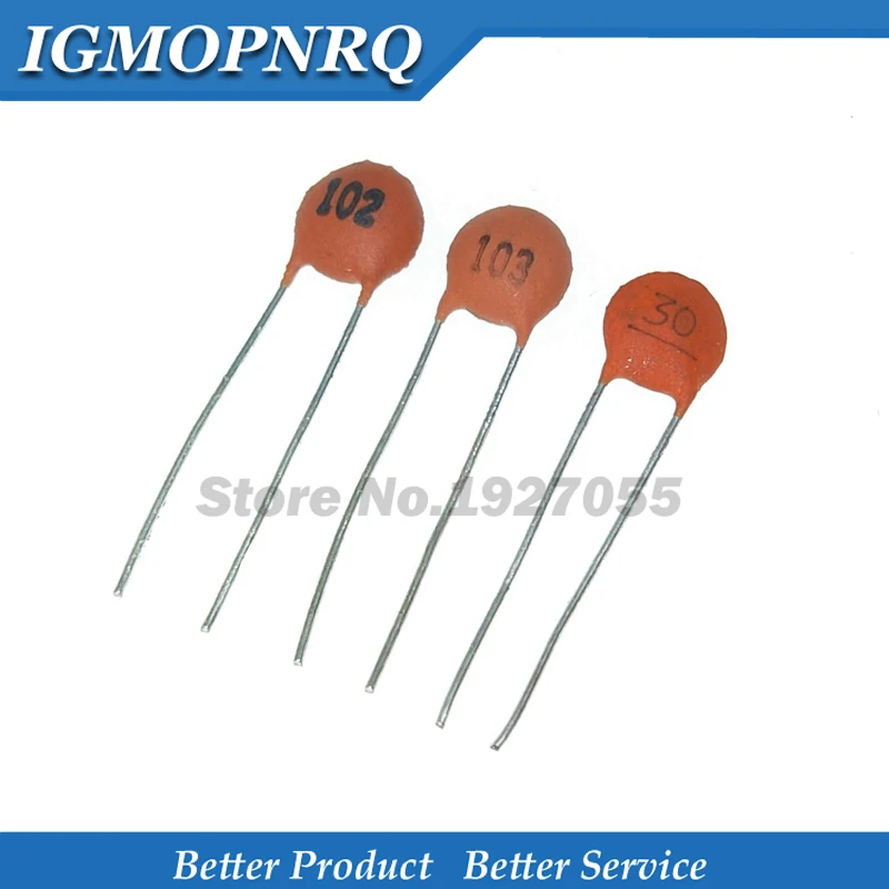 100pcs Ceramic capacitor 50V 1pF ~ 100nF 0.1uF 104 4.7PF 10PF 22PF 33PF 47PF 100PF 101 220PF 221 330PF 470PF 1NF 103 47NF 473