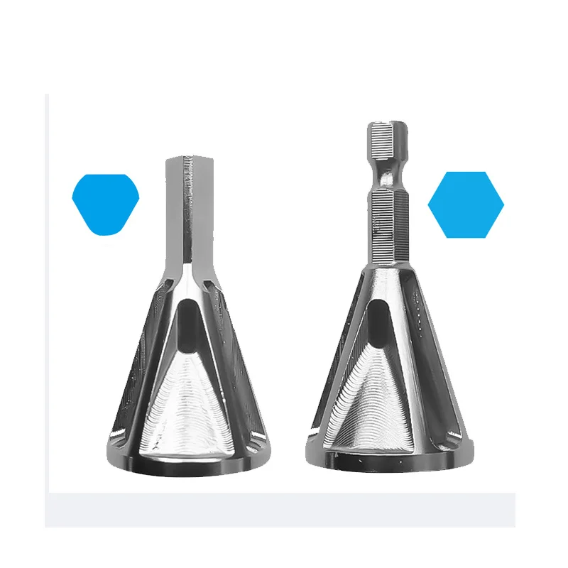 Herramienta de biselado, mango Triangular, mango Hexagonal, herramienta de biselado externo, perforación de Metal de acero inoxidable