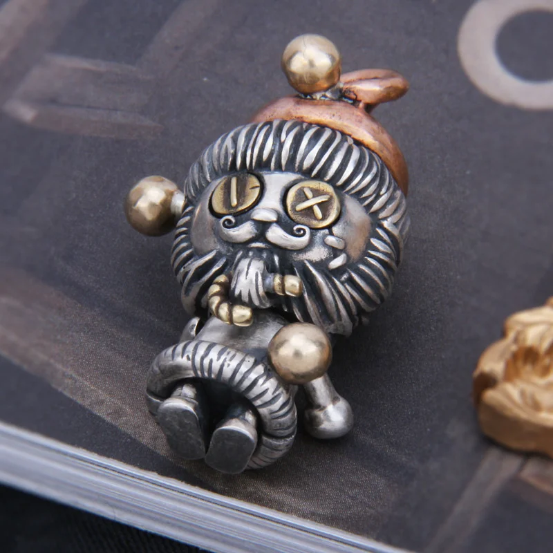 S925 Sterling Silver Charm Pendants for Men Women Retro Santa Claus Doll Amulet New Fashion Jewelry Wholesale