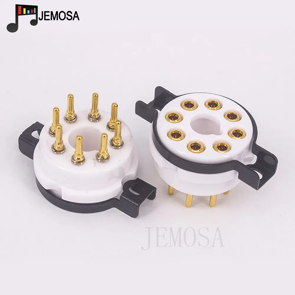 EIZZ Ceramic 8Pin Tube Socket For KT88 EL34 5AR4 6L6 6CA7 6SL7 6SN7 Vacuum Tube HIFI Audio Vintage Amplifier