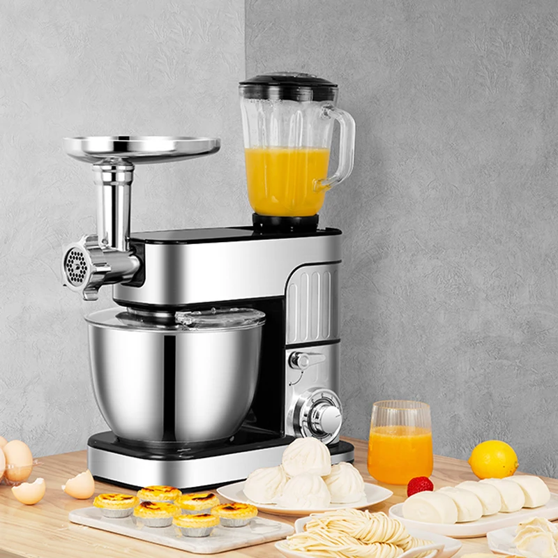 1000W 7L Kitchen Chef 3-in-1 Electric Stand Egg Whisk Dough Cream Mixer Machine Juicer Meat Grinder Sausage Mincer