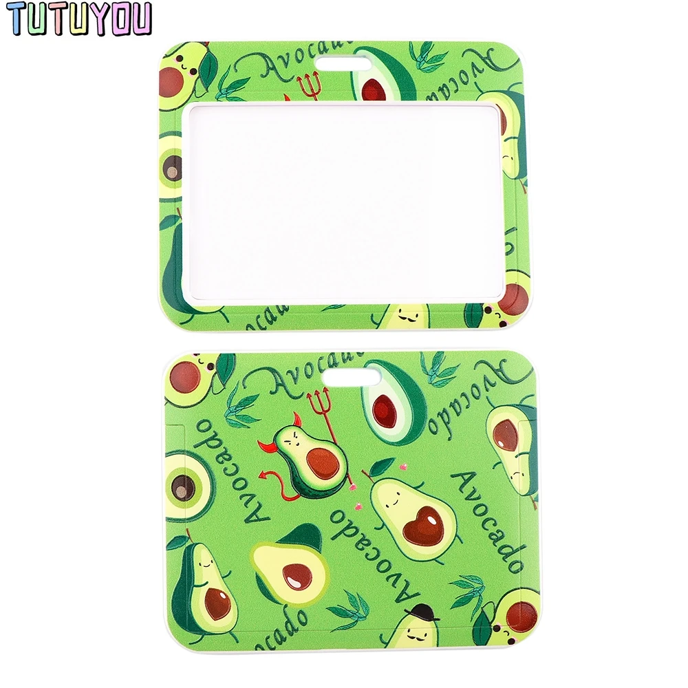 PC3149 Avocado Buckle Lanyard Horizontal Direction Cardholder ID Holder Card Staff Card Lanyard For Key Phone DIY Hang Rope