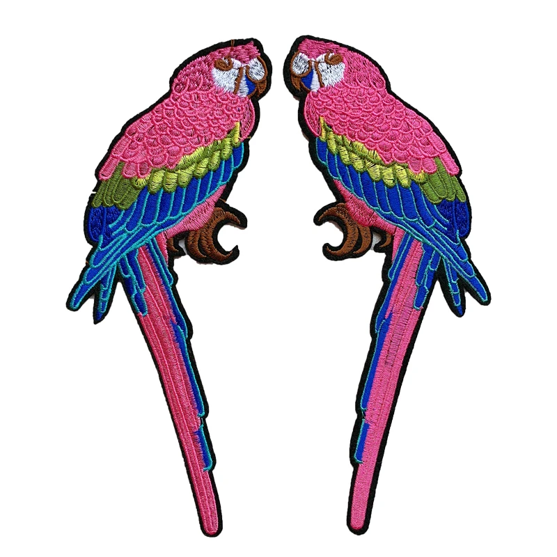 Clothing Accessories Wholesale patches Badges Cartoon animal Parrot Embroidery patch  Sewing Supplies iron on badges