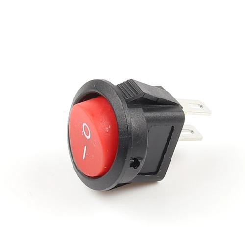 Imagen 2 del producto 5 uds KCD1-105 de diámetro pequeños interruptores basculantes redondos para barcos negro Mini redondo negro blanco rojo interruptor basculante ON-OFF de 2 pines