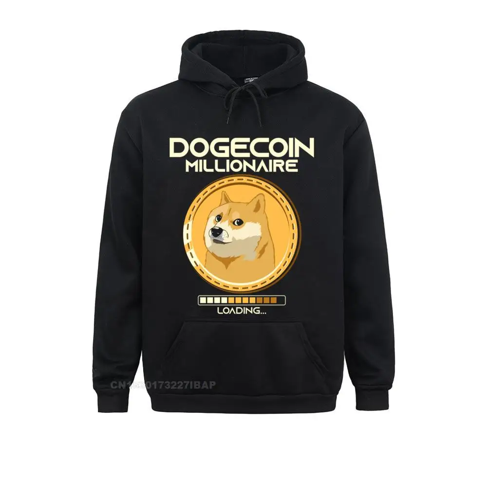 Dogecoin Millionaire Loading Funny Crypto Cryptocurrency Pullover Hoodie Sweatshirts Summer Hoodies Brand Hoods Hip Hop Men's