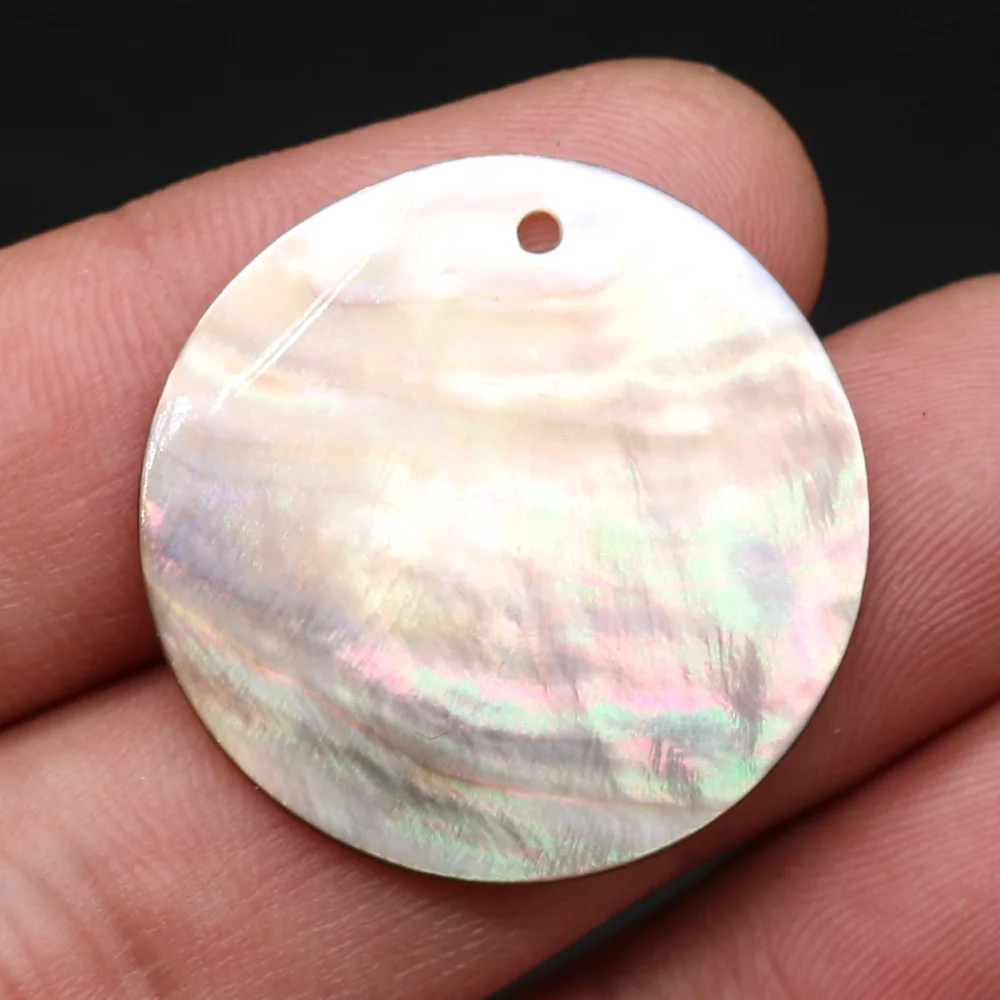 10pcs Black Mother of Pearl Coin Charms Fashion Natural Shell Disc Pendant for Jewelry Making DIY Earrings Necklace Accessories