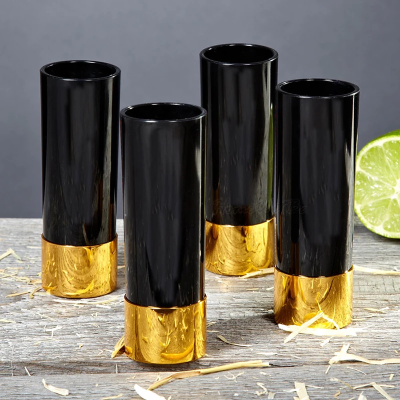 Christmas 12 Gauge Shotgun Shell Shot Glasses Set of 4 Funny Gun Hunting Shooting Outdoor Father\'s Day Dad Novelty Gift Drinking