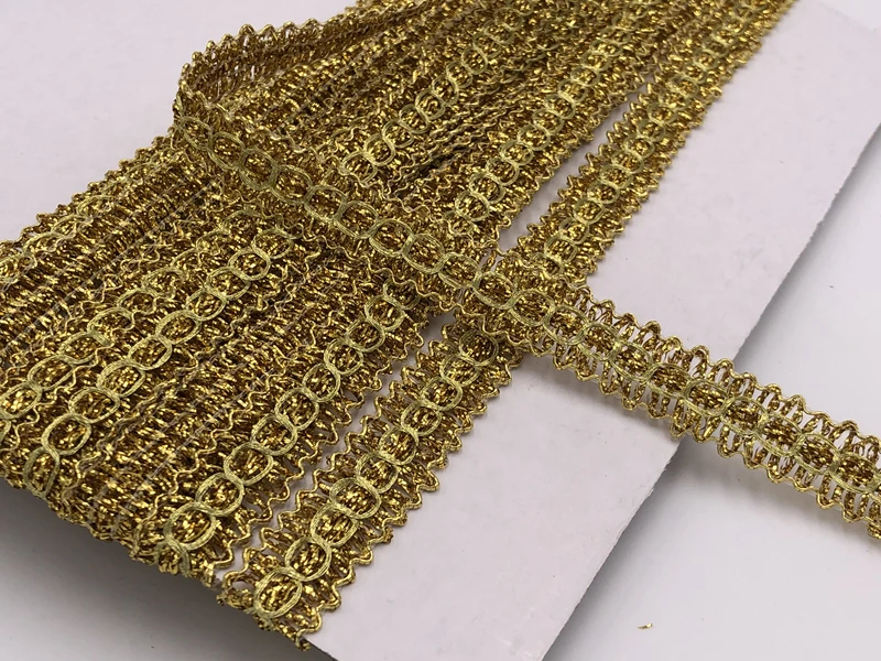 10 Yard /Lot Width 1.5cm Gold/Silver Color Lace Trimming Garment Decoration DIY Wedding Crafts Handmade Sewing Accessories