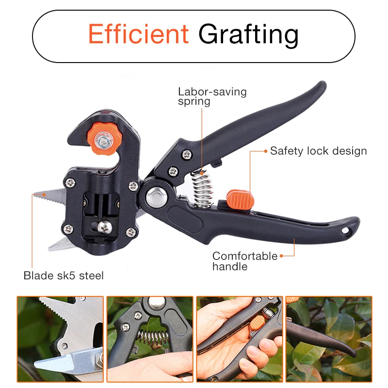 DTBD Garden Tools professional Farming Pruning Shears Grafting Scissor Fruit Tree Vaccination Secateurs Pruning Cutting Knife