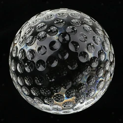 40mm Clear Crystal Golf Ball Paperweight Figurine Home Office Ornaments Perfect Gift