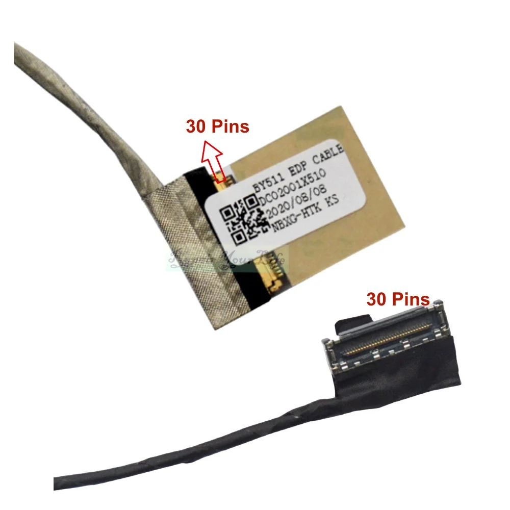 New 30Pins LCD LVDS Screen Cable for Lenovo Y700-15-17 Y700-15ACZ Y700-15ISK DC02001X510 BY510 BY511 EDP Cable Video Connector