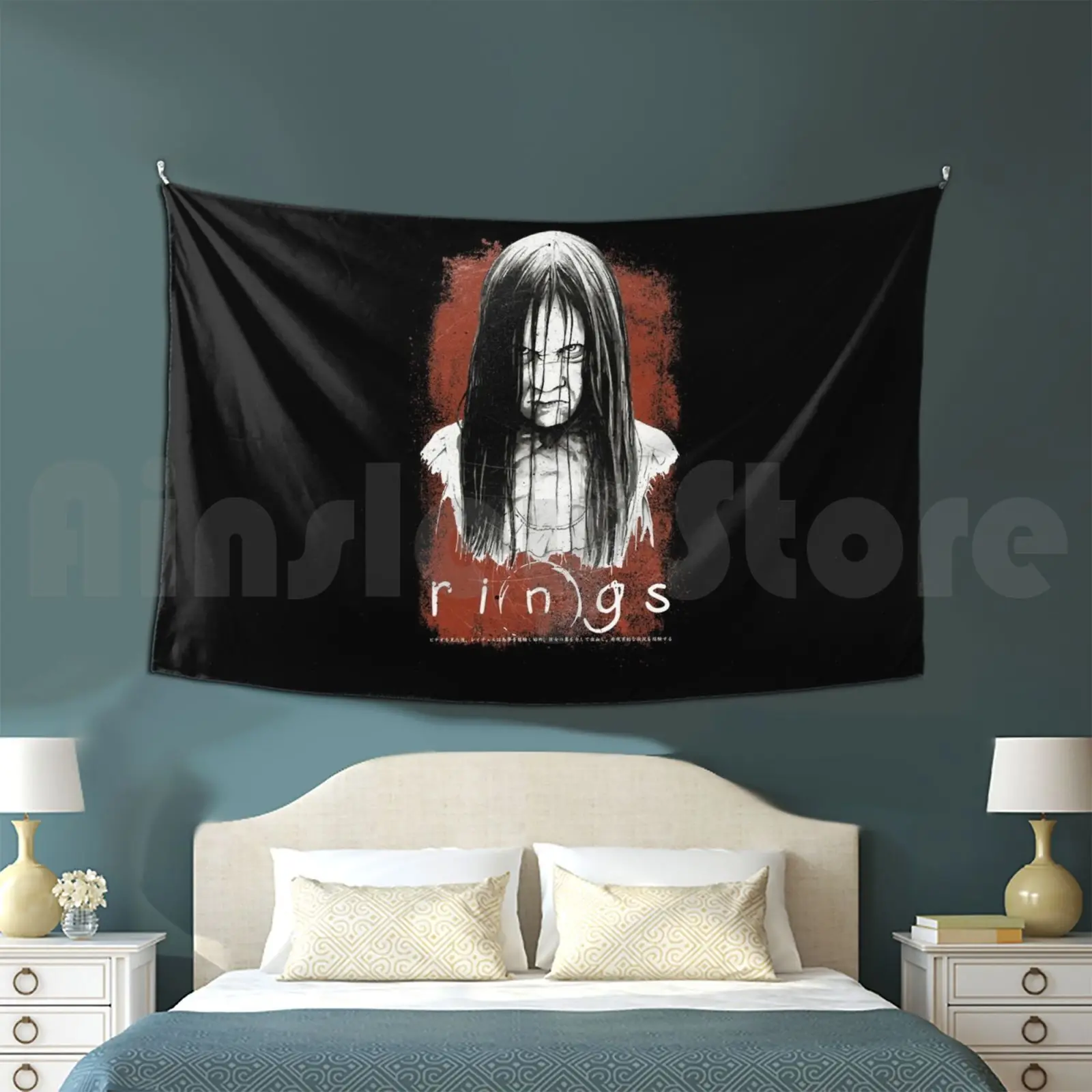 Samara Morgan-Scary Movies Customized Tapestry The Ring Rings Samara Scary Movies Cine Classics Horror