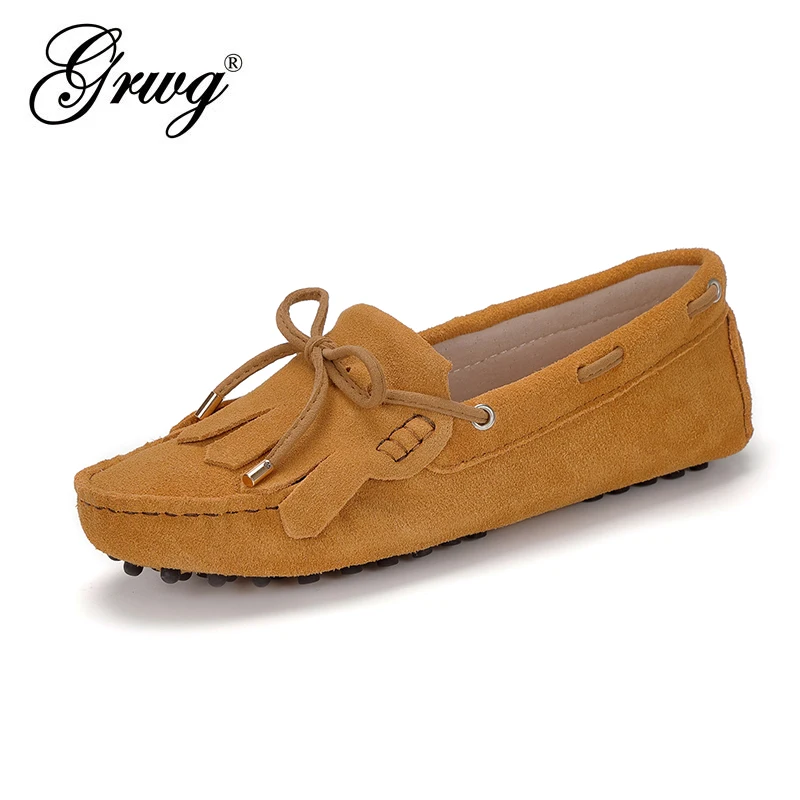 

Spring Summer Women's Flat Shoes Genuine Leather Woman Shoes Flats Casual Loafers Soft Slip On Moccasins Lady Driving Shoes