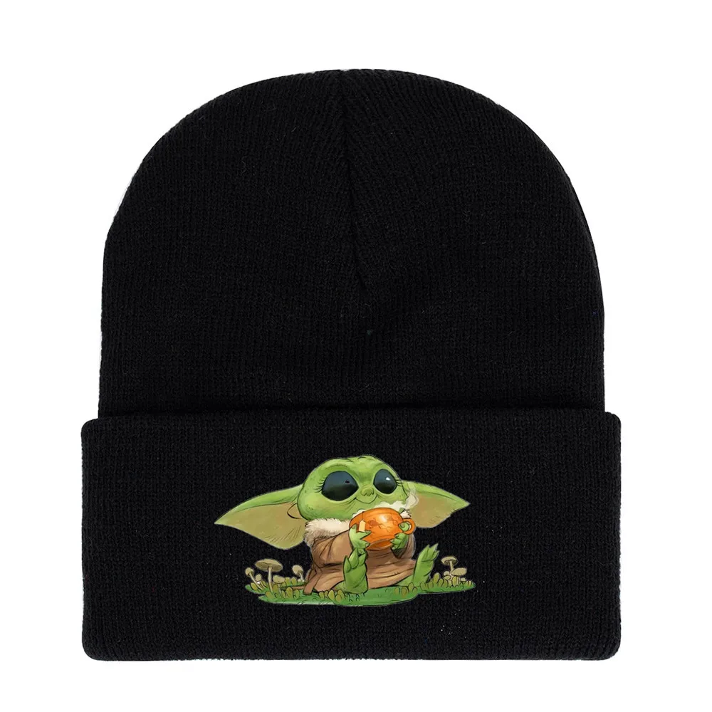 2020 New Baby Yoda Winter Hat for Men Women Children Cold-Proof Cartoon Star Wars Warm Stocking Cap Gift for Friend