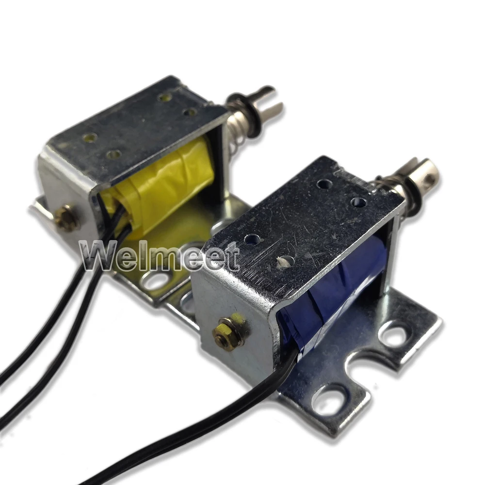 1 Pcs DC6V 12V 24V Mendorong-tarik Jenis Melalui-Elektromagnet Tipe OPEN FRAME Solenoid Magnet 10 MM 0.8N