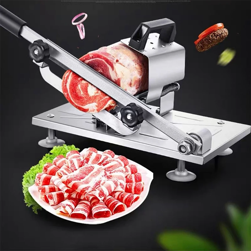 Top Sale Stainless Steel Manual Freeze Meat Slicer Mutton Ham Beef Cutter Cutting Machine Kitchen Supplies