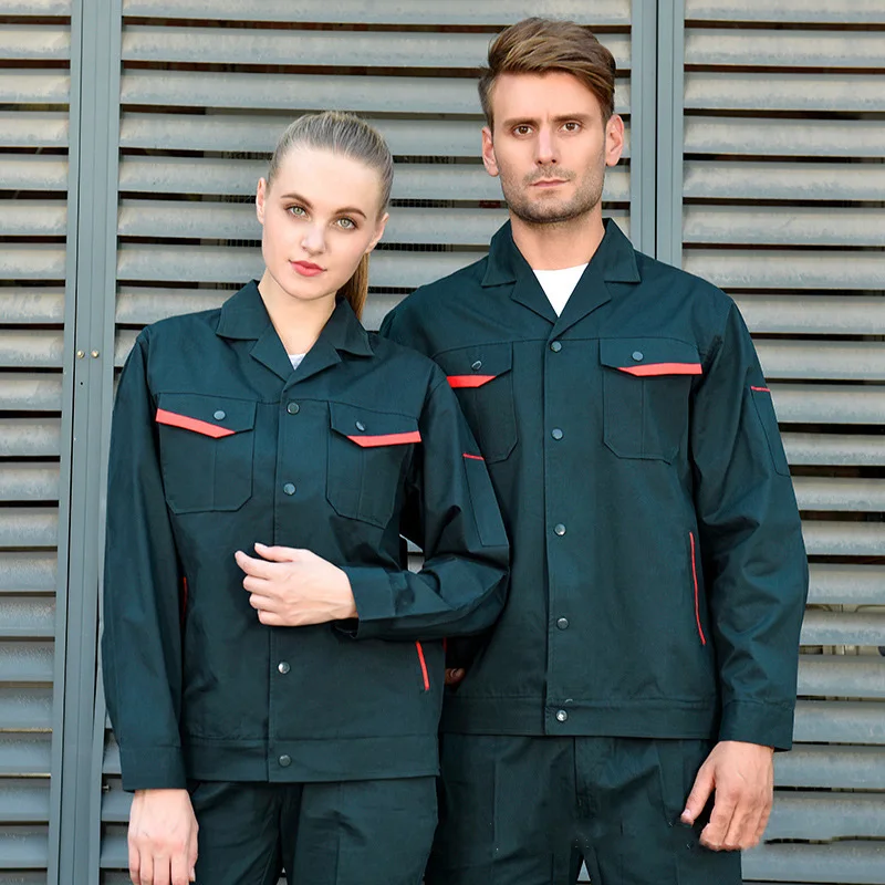 100% Cotton Welding Clothing Men Women Jacket+Pants Summer Thin Machine Repairmen Welder Auto Workshop COverall Durable Uniform