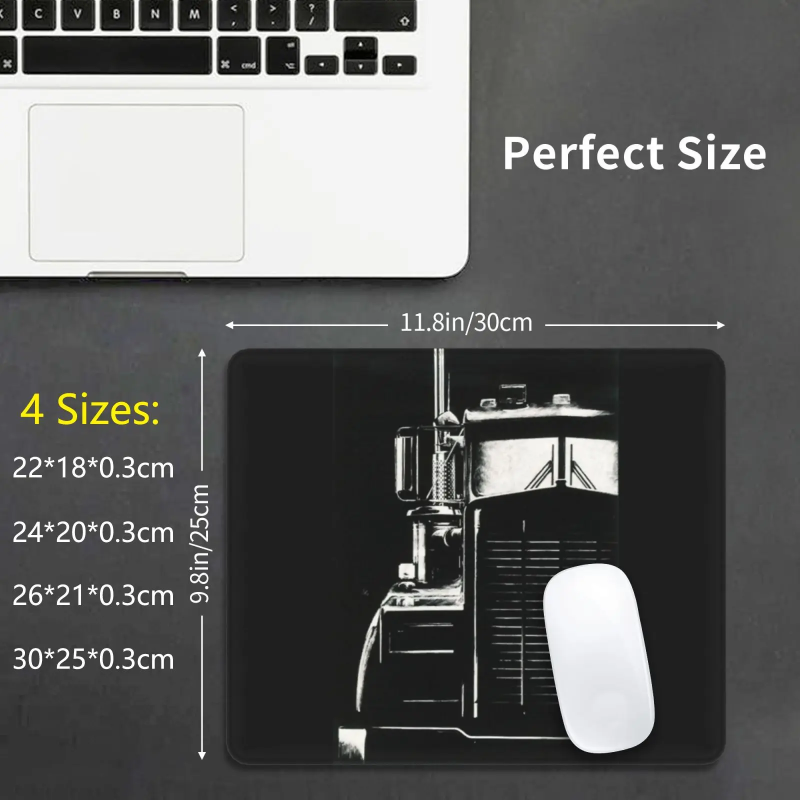 One Semi Mouse Pad DIY Print Bbk04200 Truck Vehicle Conveyance Transportation Transport Machinery