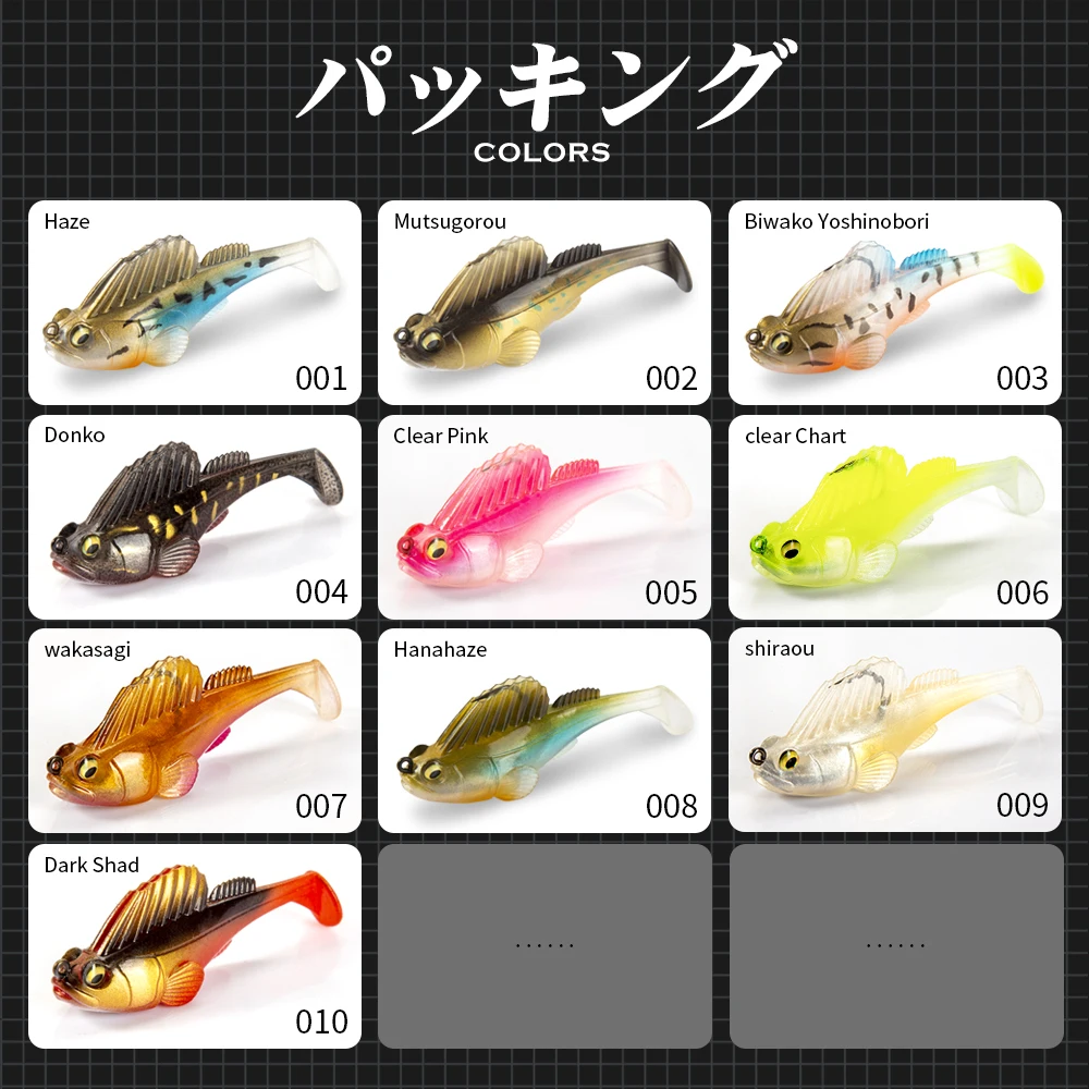 Hunthouse head Swimbaits soft lure 3 inch 3/8oz fishing pike lure perch lure Paddle Tail Swimbait Dark Sleeper leurre