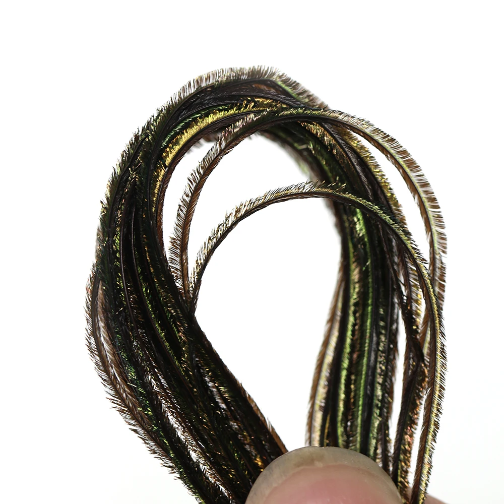 ICERIO 2 Packs Natural Peacock Herl Feather Fly Tying Material 5\