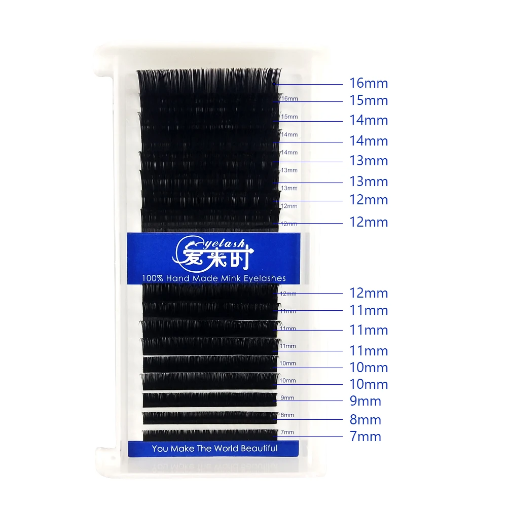 NEWCOME 16 Rows Individual Eyelash Extension Korean Silk Mink Eye Lashes BCD Curl Lash False  Russian Volume Eyelashes Makeup