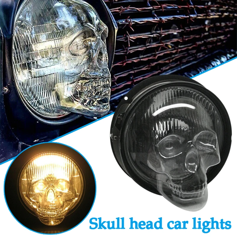 cranio farol cobre para o caminhao do carro auto decorativo cabeca de protecao capa da lampada acessorio dropshipping 2023 novo 01