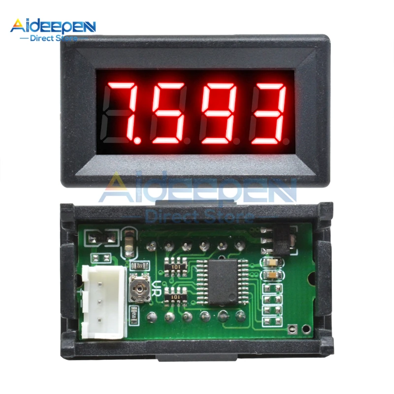 0.36 inch DC 0-100V Mini 3 Wires 4 Bit LED Digital Voltmeter 0.36