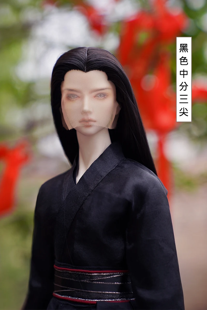 1/3 BJD Wig Ancient Costume Hanfu Long Hair Vintage Samurai Basic Wigs For BJD/SD SD13 SSDF Strong Uncle Doll Accessories C1120C