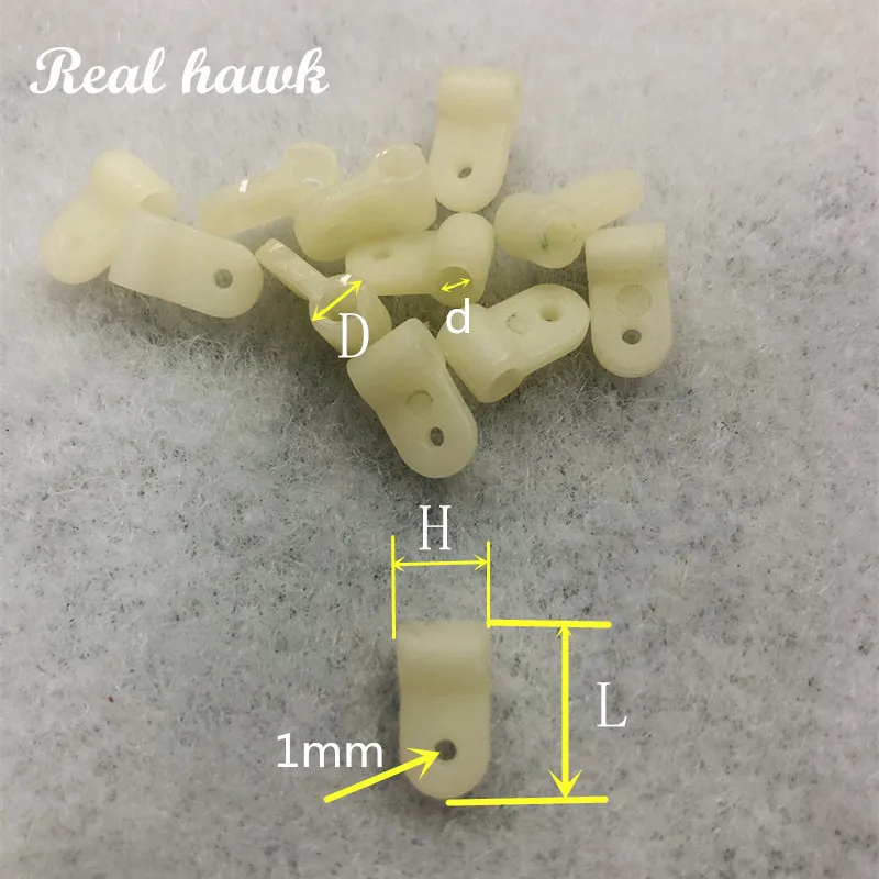 Conector de braço de direção de nylon, 50 peças cabeça de balanço d1.7/d2/d2.5/d2.8mm cabeça de suspensão de articulação do balancim rc acessórios de modelo de aeronave