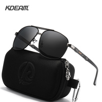 KDEAM Luxury Aluminum And Magnesium Men's Sunglasses Square Polarized Glasses Outdoor Goggles UV400 Customized Your Own Logo