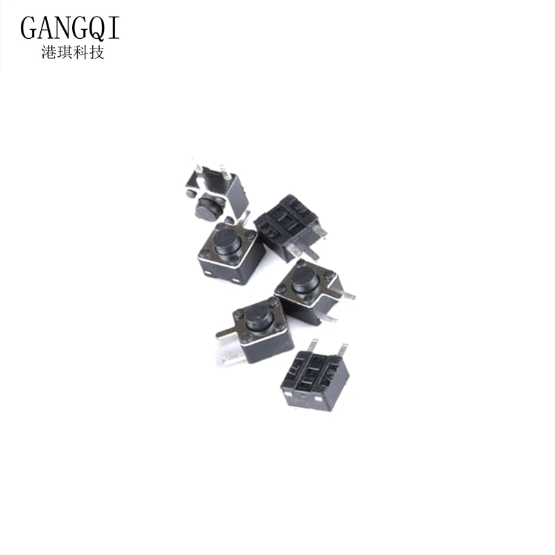 20pcs 4.5*4.5*3.8/4.3/5/6/7/8mm 3pin Tact Switch 4.5x4.5mm 3p Side Pin Micro Push Button Tactile Switchs