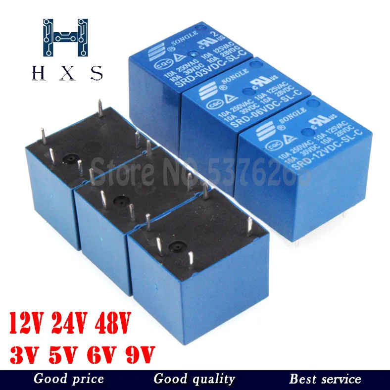 10Pcs Relay Srd-03V… - image