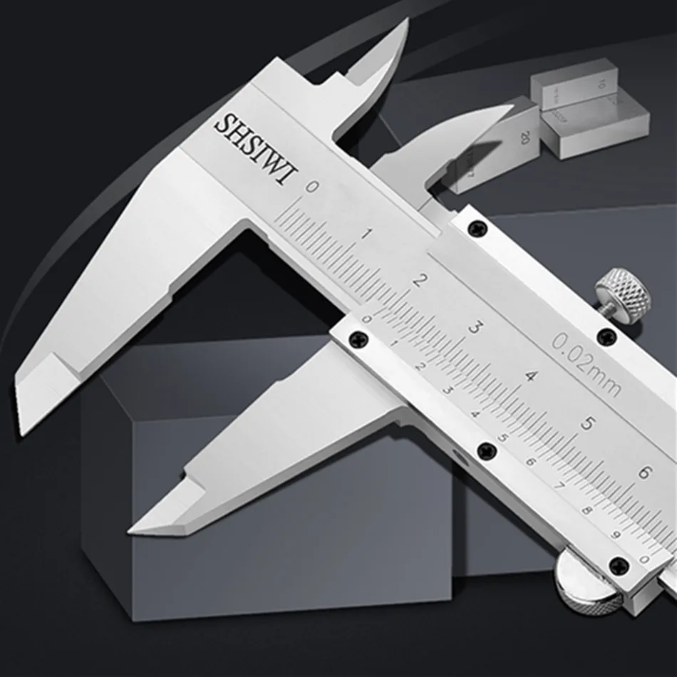 SH-5108 Vernier Caliper 0-150/200/300mm Mechanical Line Card Inner Diameter Outer Measurement