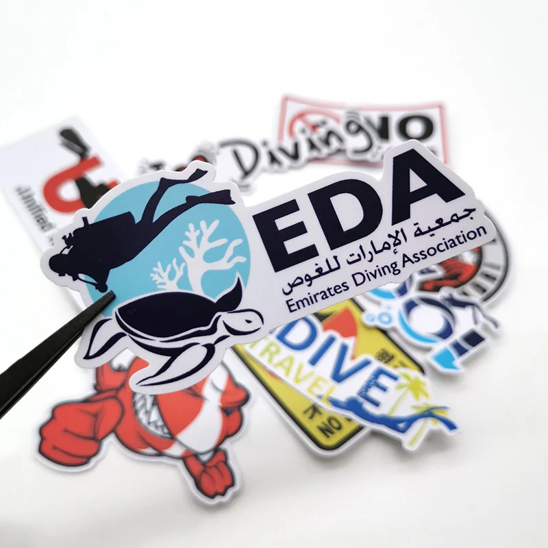 Diving Vinyl Stickers Waterproof Outdoor Decals Pegatinas Matt For Flippers Motor Surfboard Skateboard Luggage Decorate DIY