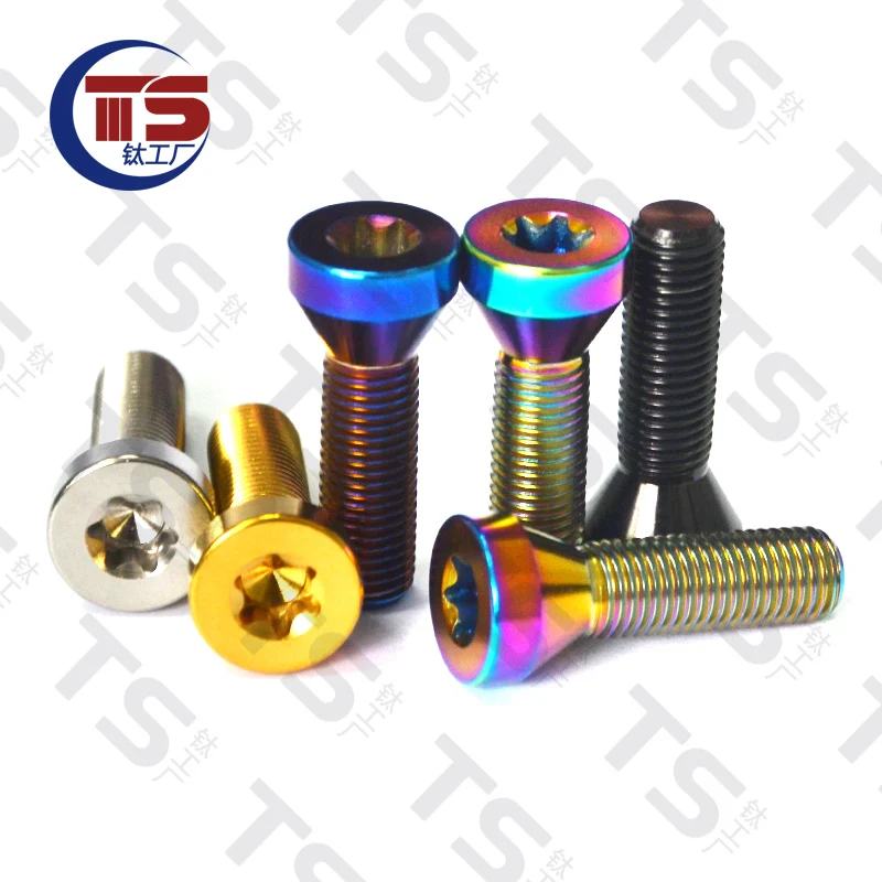 

TS M10X40mm Gr5 Titanium alloy forged car tire parts wheel bolts Anti-theft bolt For BMW (1pc)