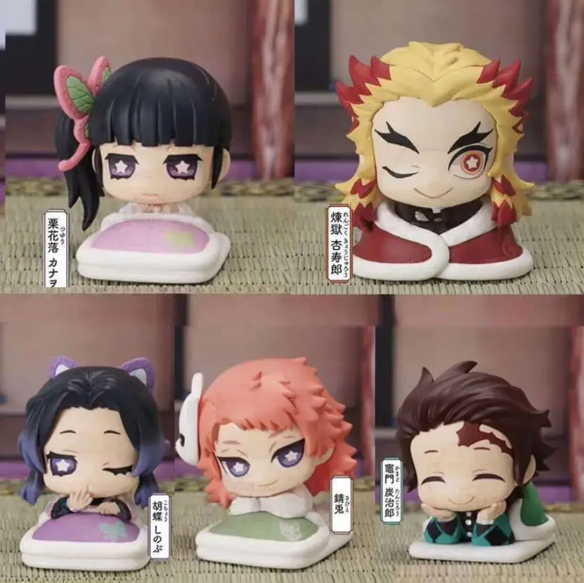 

Экшн-фигурки киметсу, № Yaiba Kochou Shinobu Kamado Tanjirou Tsuyuri Kanawo Sabito Rengoku Kyoujurou, игрушки, рождественский подарок, 5 шт.