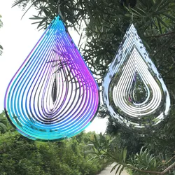 Carillons éoliens suspendus, pendentifs décoratifs rotatifs pour la maison, décoration extérieure de jardin, Spinner en métal