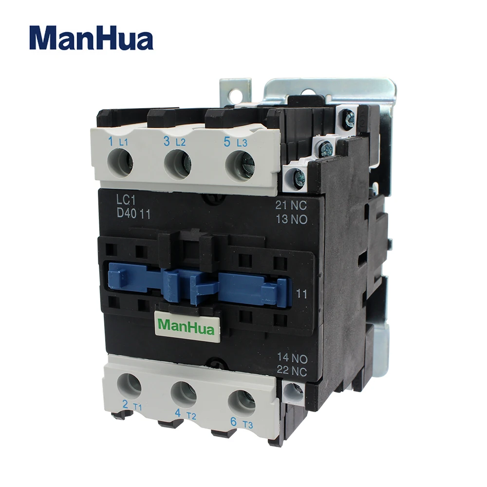 ManHua LC1-D40 3P No Nc 40A AC Modular Dc Coil Contactor for Motor Protection Electrical Magnetic Contactors