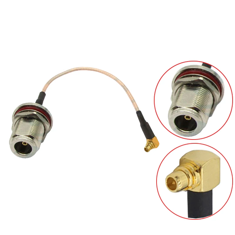 2Pcs MMCX Connector Cable to N female N to MMCX male Right angle pigtail RG316 Antenna AP Coax Adapter