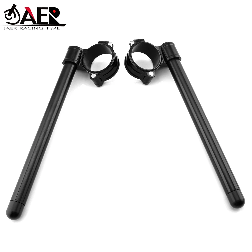 Motorcycle Handlebar CNC 33 35 37 41 43 45 47 48 50 51 53 54 55 mm Clip On Ons Fork Handlebars Adjustable Clamp Cafe Racer