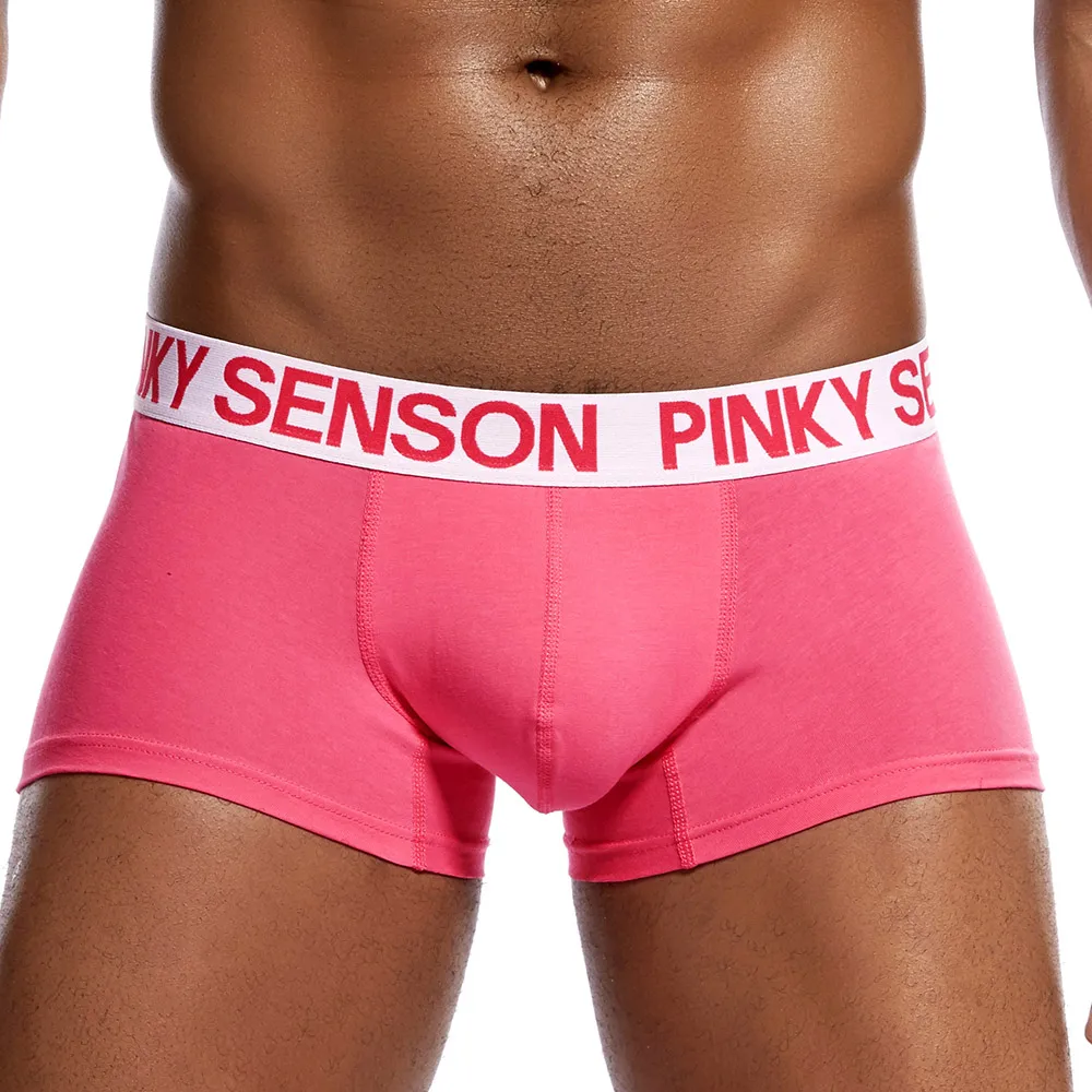 Pinkysenson boxer shorts men underwear трусы breathable cotton male underpants panties homme shorts