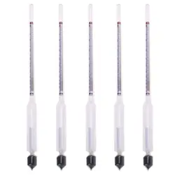 5 Pcs Hydrometer Tester Vintage Tools Alcoholmeter Meter Wine Concentration Meter 0-100 hydrometer Tools