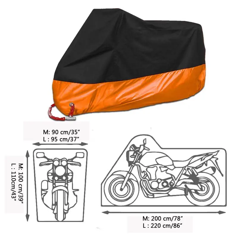 Motorcycle covers tarpaulin Cover Cloth moto Scooter Cover Protector waterproof Rain Dustproof Bike Bicycle Case Tent