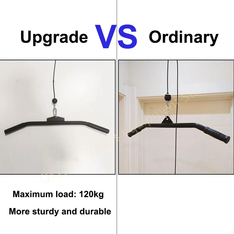 Upgrade Lat Pulldown Bar załącznik do domowa siłownia trening powrót mięśnie ramię mięśnie akcesoria do DIY System koła pasowego maksymalne