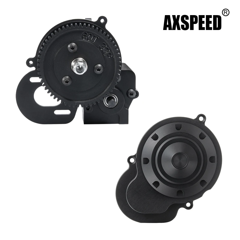 AXSPEED Aluminum 2 Speed Transmission Center Gearbox & Cover for Axial Wraith RR10 90048 90018 90053 1/10 RC Crawler Car Parts