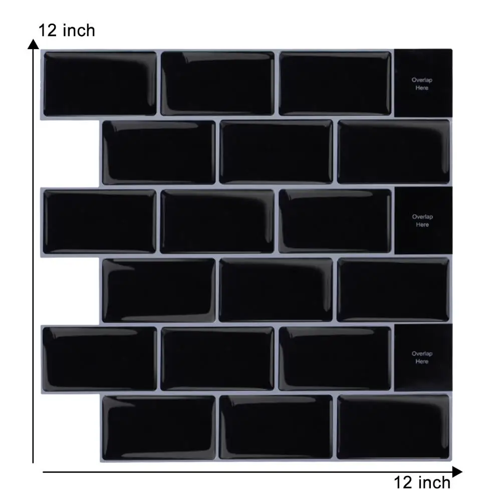 3D Wallstick TIle Black Subway Tile Backsplash Wallpaper Of Kitchen Fireplace Wall Tile Stickers Backsplash Peel and Stick Tile